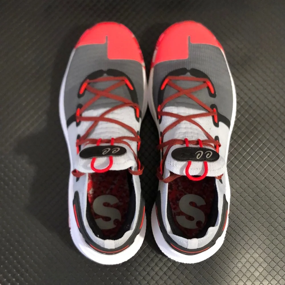 Under Armour Curry 6 Grey Grimson Mens Basketball Shoes - Picture 6 of 10